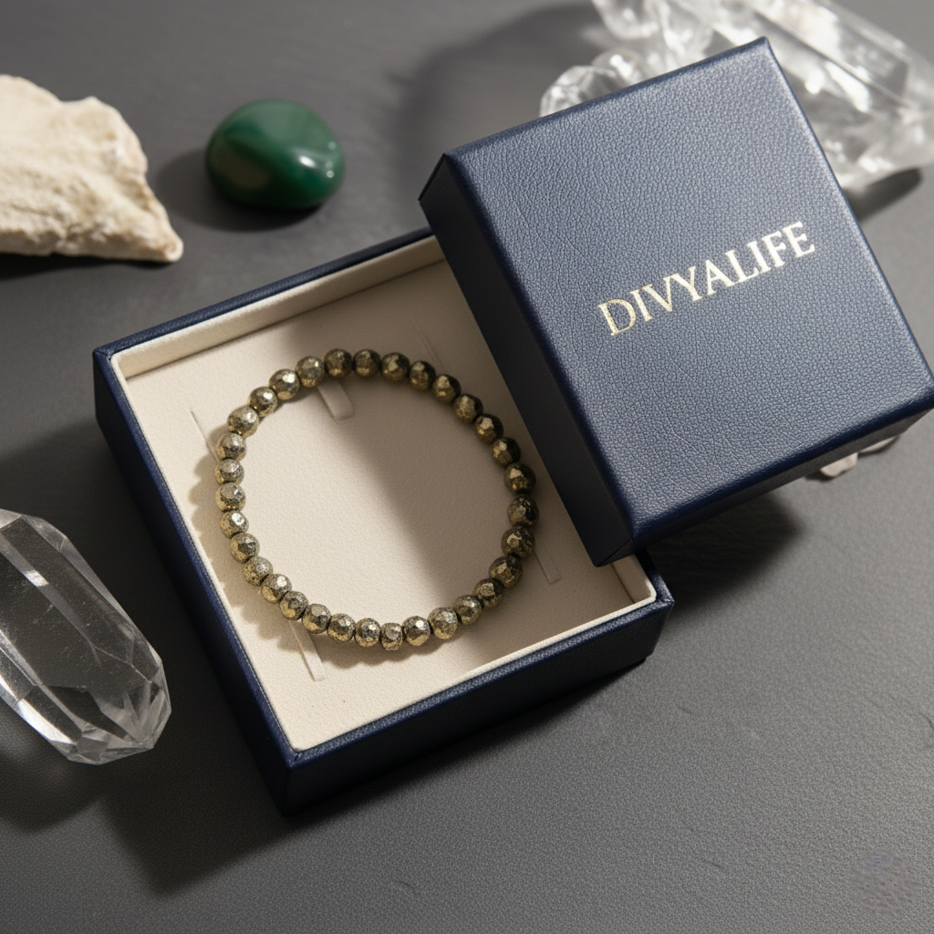 Raw Pyrite Bracelet – Stone of Wealth, Confidence & Protection