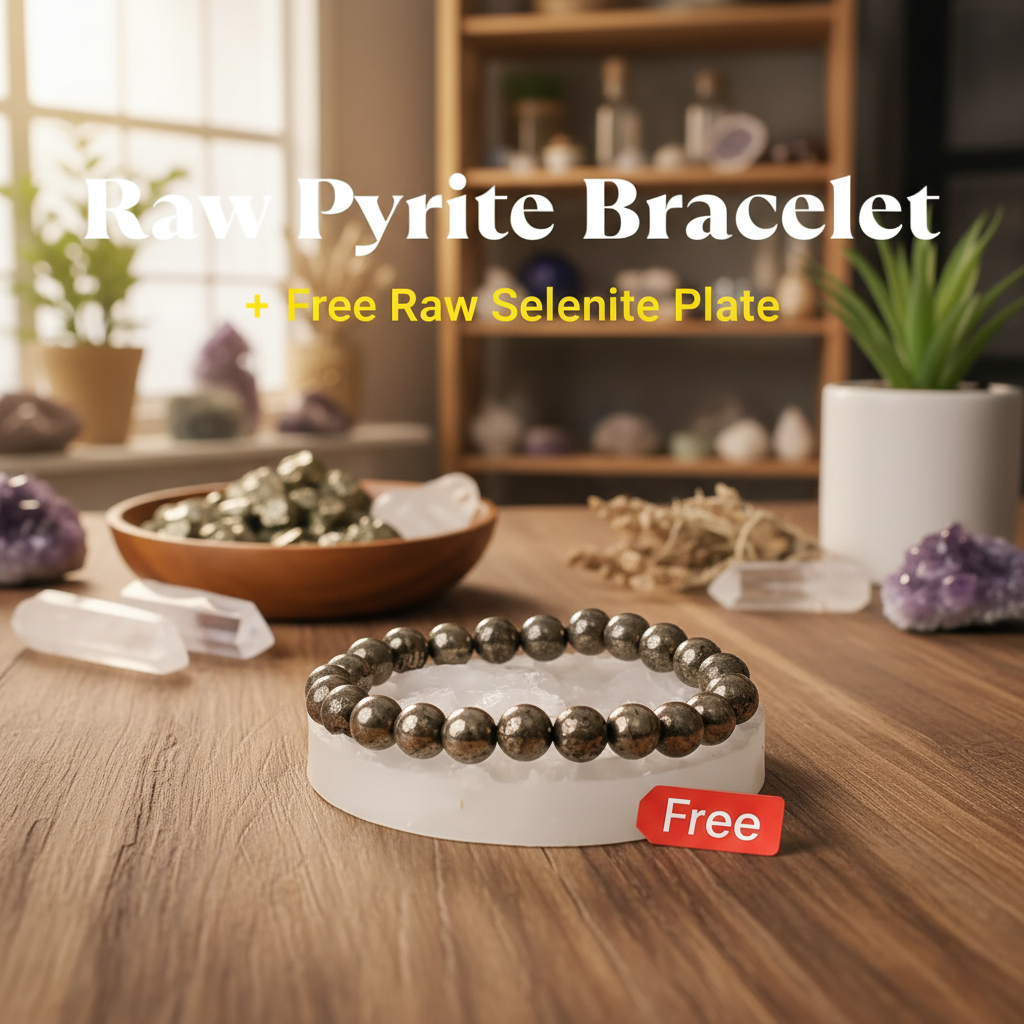 Raw Pyrite Bracelet – Stone of Wealth, Confidence & Protection